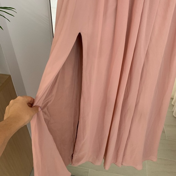 Dusty Rose Pink Long Dress Gown - Picture 6 of 14